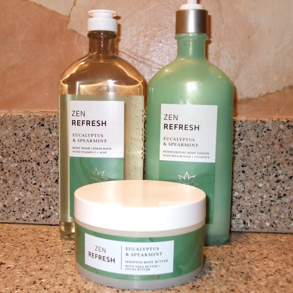 Bath & Body Works Zen Stress Set! Body Butter, Shower, Body Lotion! NEW